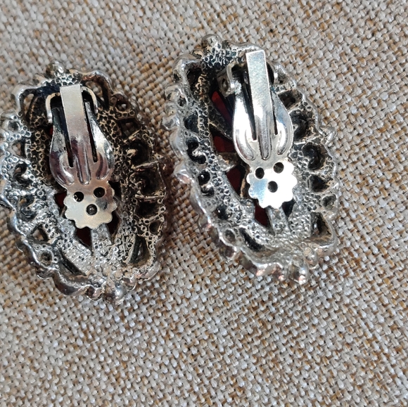 Vintage Selro Selini Pink Lucite Earrings - Picture 7 of 13